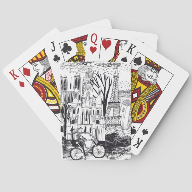 Baralho Doodle de Paris France (Verso)