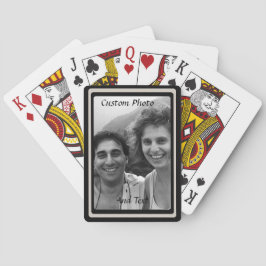 Baralho Double Black Frame Custom Photo Playing Cards