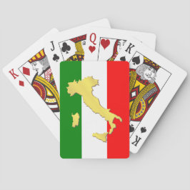 Baralho Dourada Itália Mapa Sinalizador Italiano