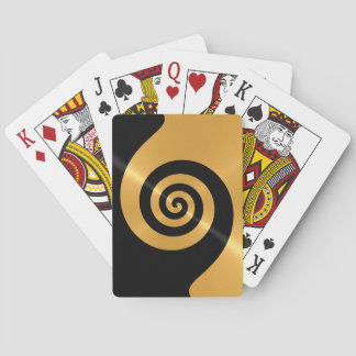 Baralho Dourado metal de aço inoxidável com padrão espiral