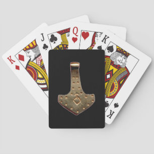 Baralho Dourado Thor Hammer Black Poker jogando cartas