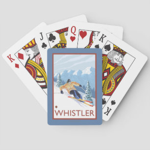 Baralho Downhill Snow Skier - Whistler, BC Canada