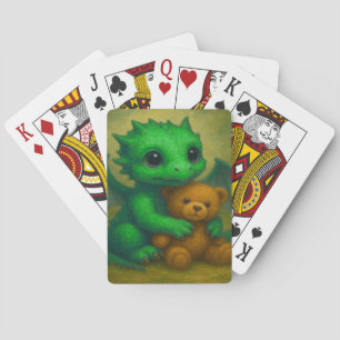 Baralho Dragão-Bebê Verde-Cachorro-Cachorro, com Urso-Tedd