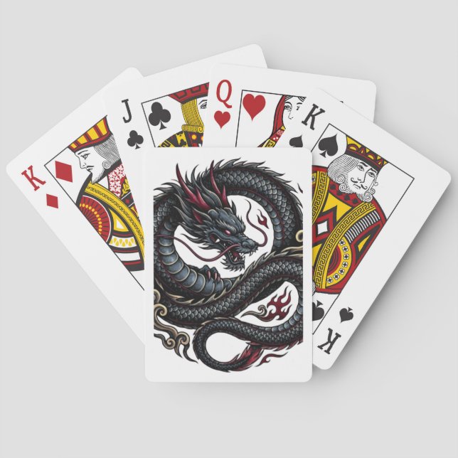 Baralho Dragon Design Playing Cards Deck – Cool Tattoo (Verso)