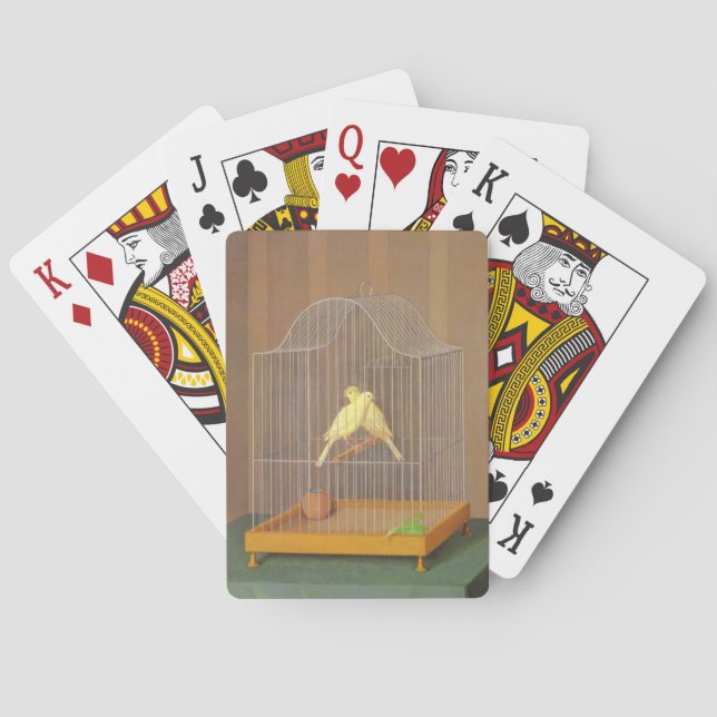 Baralho Duas Canárias em uma Gaiola (por Antonio Donghi) (Verso)