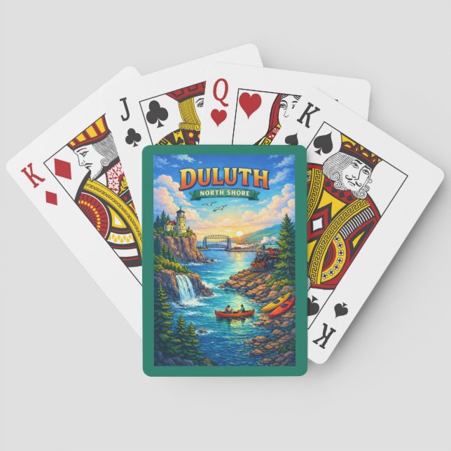 Baralho Duluth North Shore Minnesota Souvenir Poker Cards (Verso)