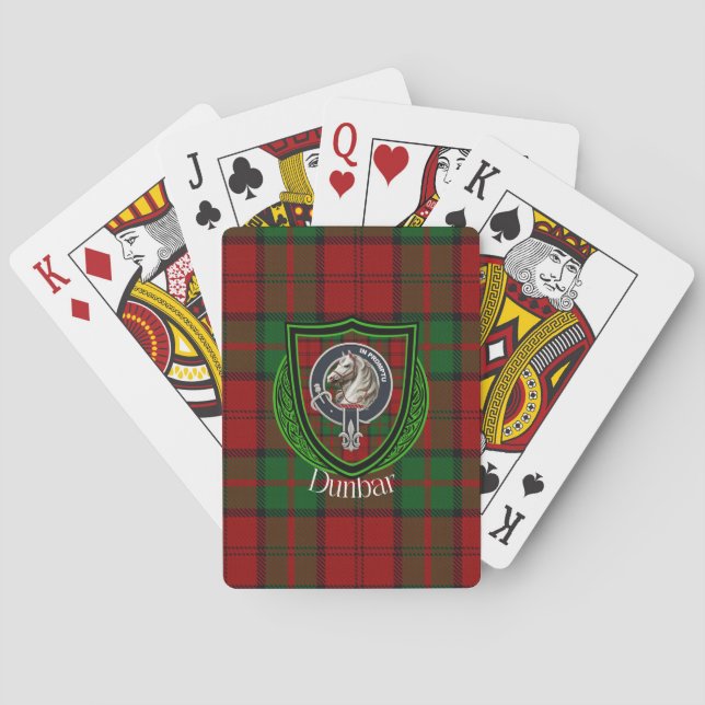 Baralho Dunbar Scottish Clan Tartan & Crest (Verso)