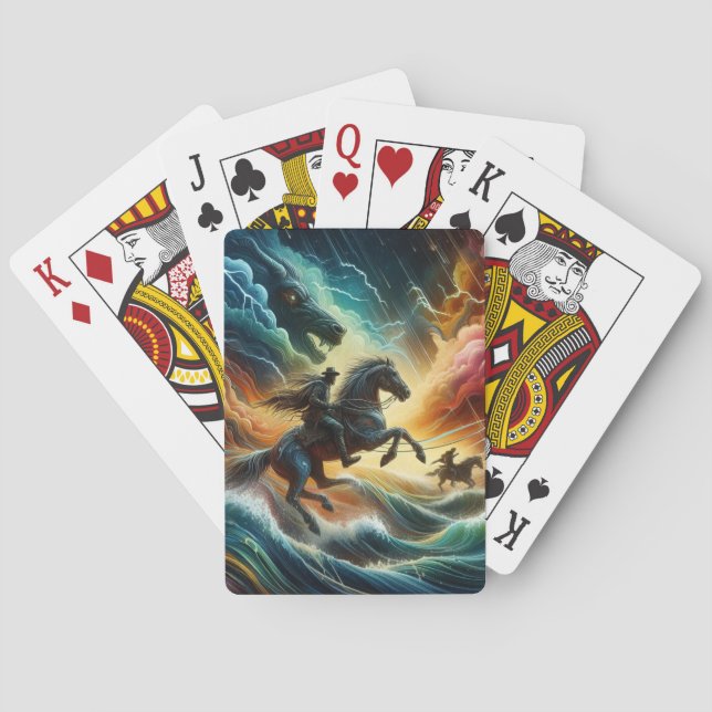 Baralho Duo Dinâmico: Aventura Stormy Horseback (Verso)