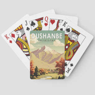 Baralho Dushanbe Tajiquistão Viagem Art Vintage