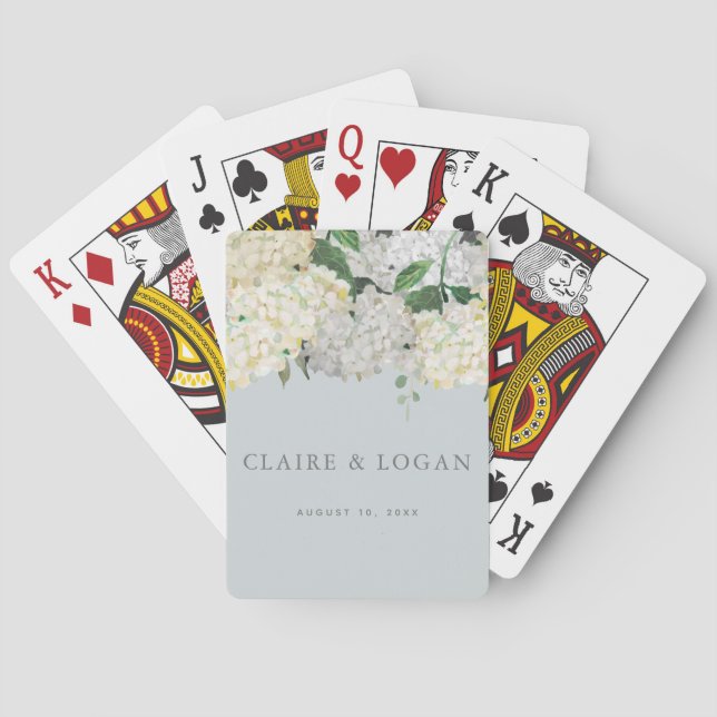 Baralho Dusty Blue Hydrangea Wedding (Verso)