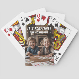 Baralho É a Playtime! Foto Personalizada da Família Cute K