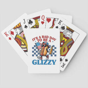 Baralho É um dia ruim ser uma camiseta Glizzy 4 de julho