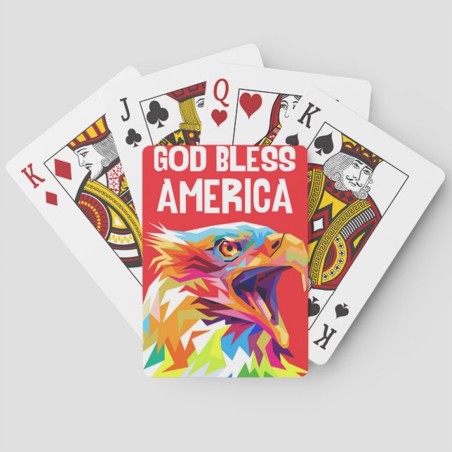 Baralho Eagle Deus abençoe America (Verso)