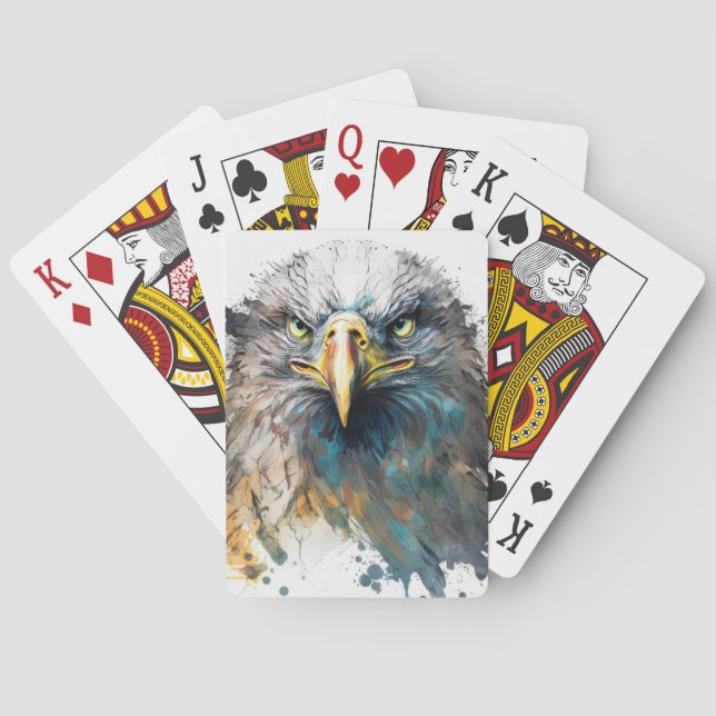 Baralho Eagle Retrait Animal Painting Willife Outdoor (Verso)