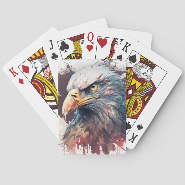 Baralho Eagle Retrait Animal Painting Willife Outdoor (Verso)