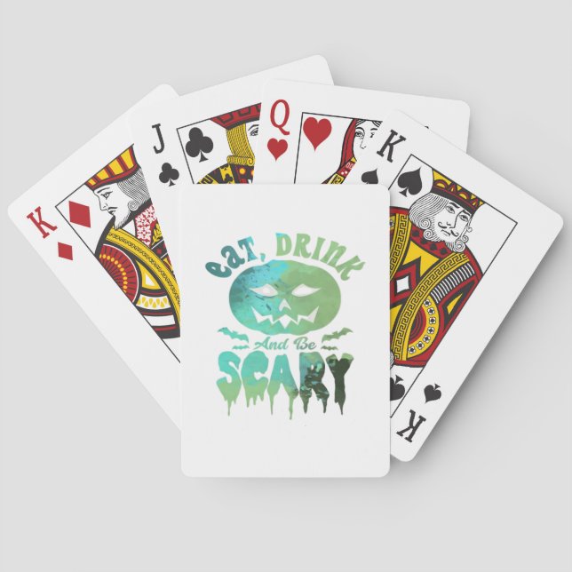 Baralho Eat Drink And Be Scary Halloween Light (Verso)