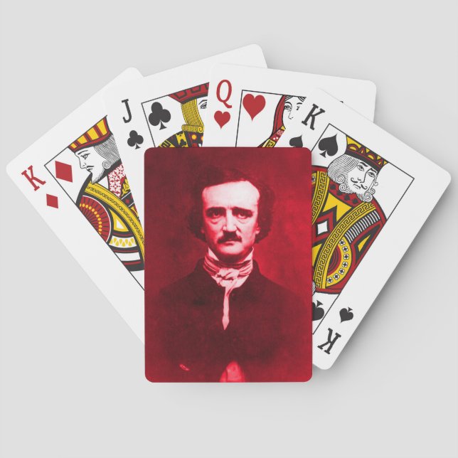 Baralho Edgar Allan Poe em Vermelho (Verso)