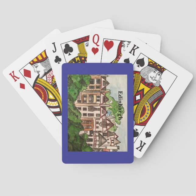 Baralho Edimburgo jogando cartas - jardins Ramsay. (Verso)