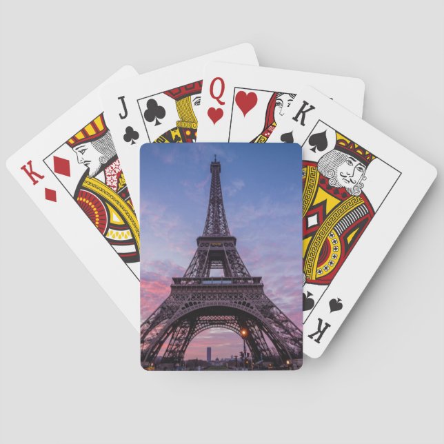 Baralho Eiffel Tower Paris França Foto (Verso)