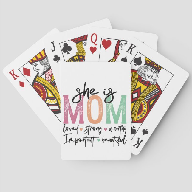 Baralho Ela é mãe: amada, forte, digna, importante, Beau (Verso)