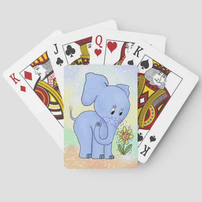 Baralho Elefant mit Blume (Verso)