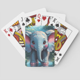 Baralho Elefante Bonito na Chuva