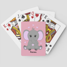 Baralho Elefante de bebê bonito a rosa para meninas