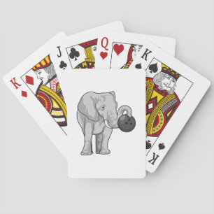 Baralho Elefante em Boliches com Bola de boliche