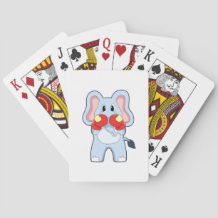 Baralho Elefante no Boxing com luvas in a box