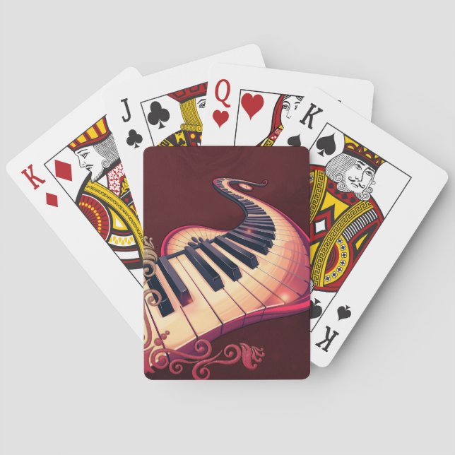 Baralho Elegance in motion, the curved piano.  (Verso)