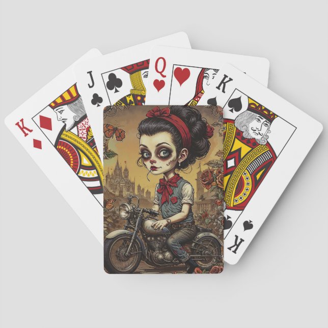 Baralho Elegância de Vintage em Duas Rodas (Verso)
