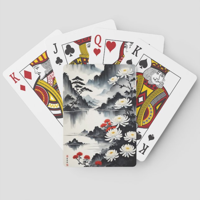 Baralho Elegância em Bloom: Harmonia Floral e Paisagista (Verso)