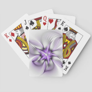Baralho Elegância Floral Moderna Abstrato Violet Art