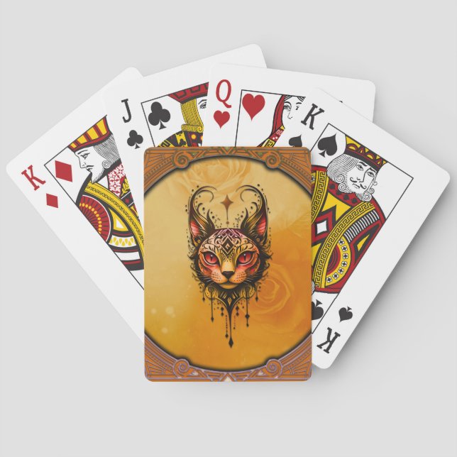 Baralho elegância fundamental: um retrato de um gato (Verso)