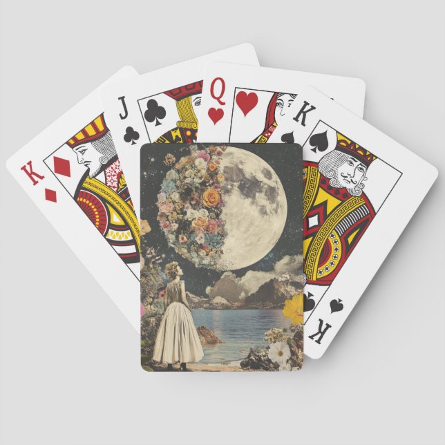 Baralho Elegância Lua - Mulher com Lua (2) (Verso)