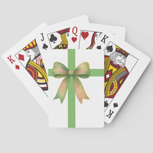 Baralho Elegant Gift Bow – Modern Christmas Design (Verso)