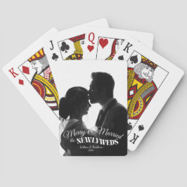 Baralho Elegant Modern Minimalist Black And White Newlywed