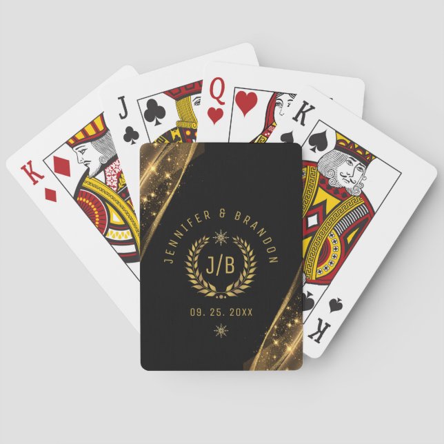 Baralho Elegante Dourado Laurel Tret Festivo Design (Verso)