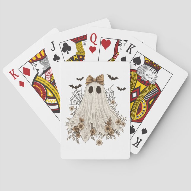 Baralho Elegante Lace Ghost com Arco | Floral Ghost (Verso)