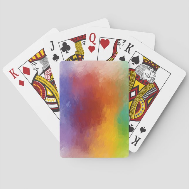 Baralho Elegante moderno e Abstrato de arte colorida (Verso)