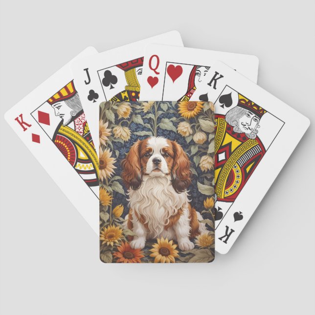 Baralho Elegante Sunflower Cavalier King Charles Spaniel (Verso)