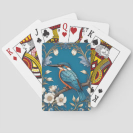 Baralho Elegante Turquoise Kingfisher Floral