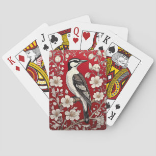 Baralho Elegante Woodpecker Floral William Morris Inspirad
