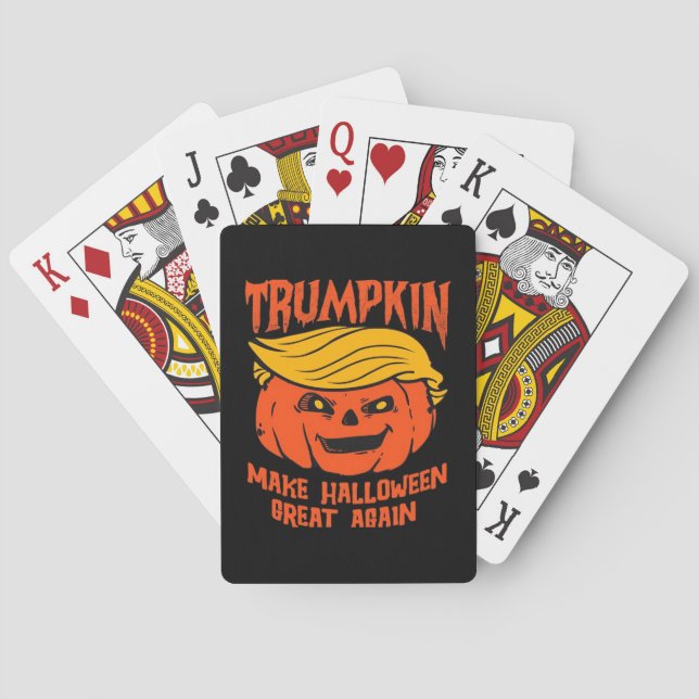 Baralho Eleição de Abóbora do Halloween Trumpkin (Verso)