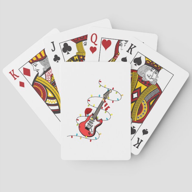 Baralho Elétrica Guitar Santa Claus Música Natal (Verso)