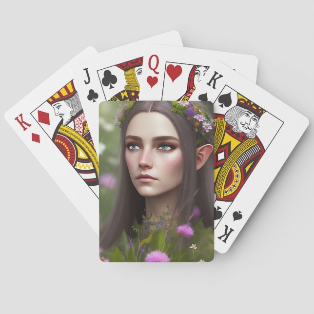 Baralho Elfin Beauty Image on Play Cards (Verso)