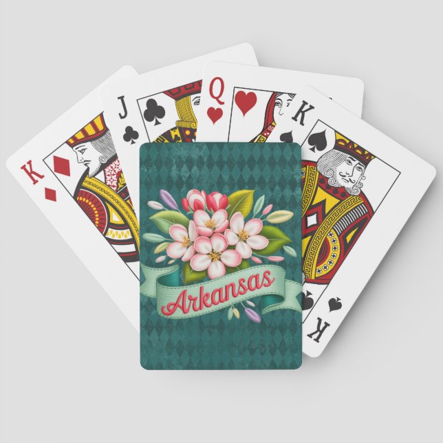 Baralho Emblema das Flores do Estado de Arkansas (Verso)