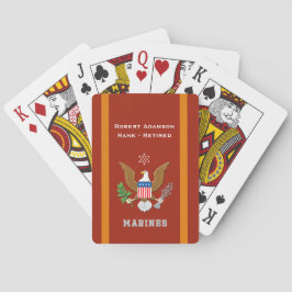 Baralho Emblema de Defesa Americano - personalize com nome