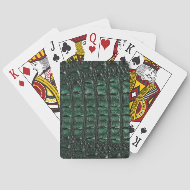 Baralho Emerald Crocodile Leather Luxury Exotic  Skin (Verso)
