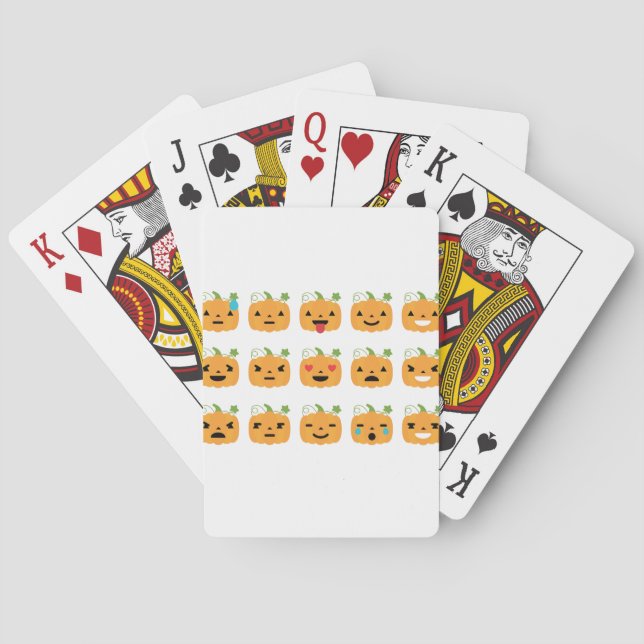 Baralho emojis de abóbora-das-bruxas (Verso)